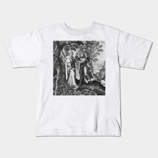 Jesus Christ Resists the Temptation of Lucifer the Infernal Devil Kids T-Shirt